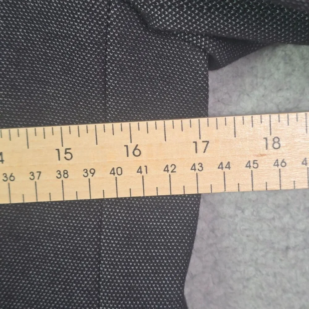 Ann Taylor Textured Blazer Gray 4 Zipper Pocket Stretch Minimalist Workwear